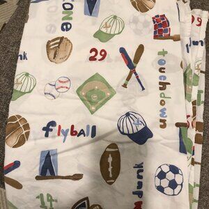 Pottery Barn Kids Sports Flat Sheet, Twin
